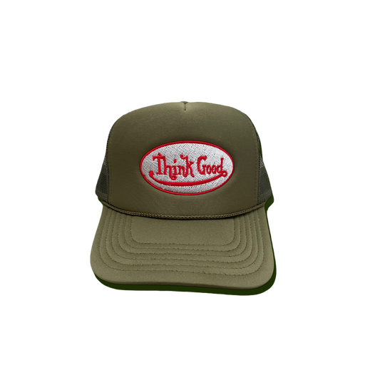 Olive "Think Good" Trucker Hat