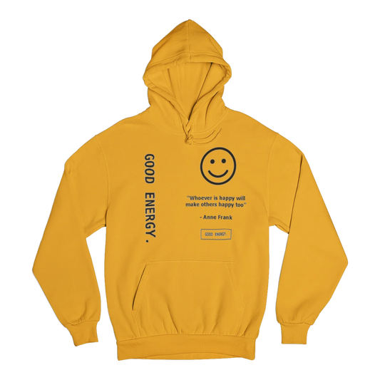 Yellow "Happy" Hoodie