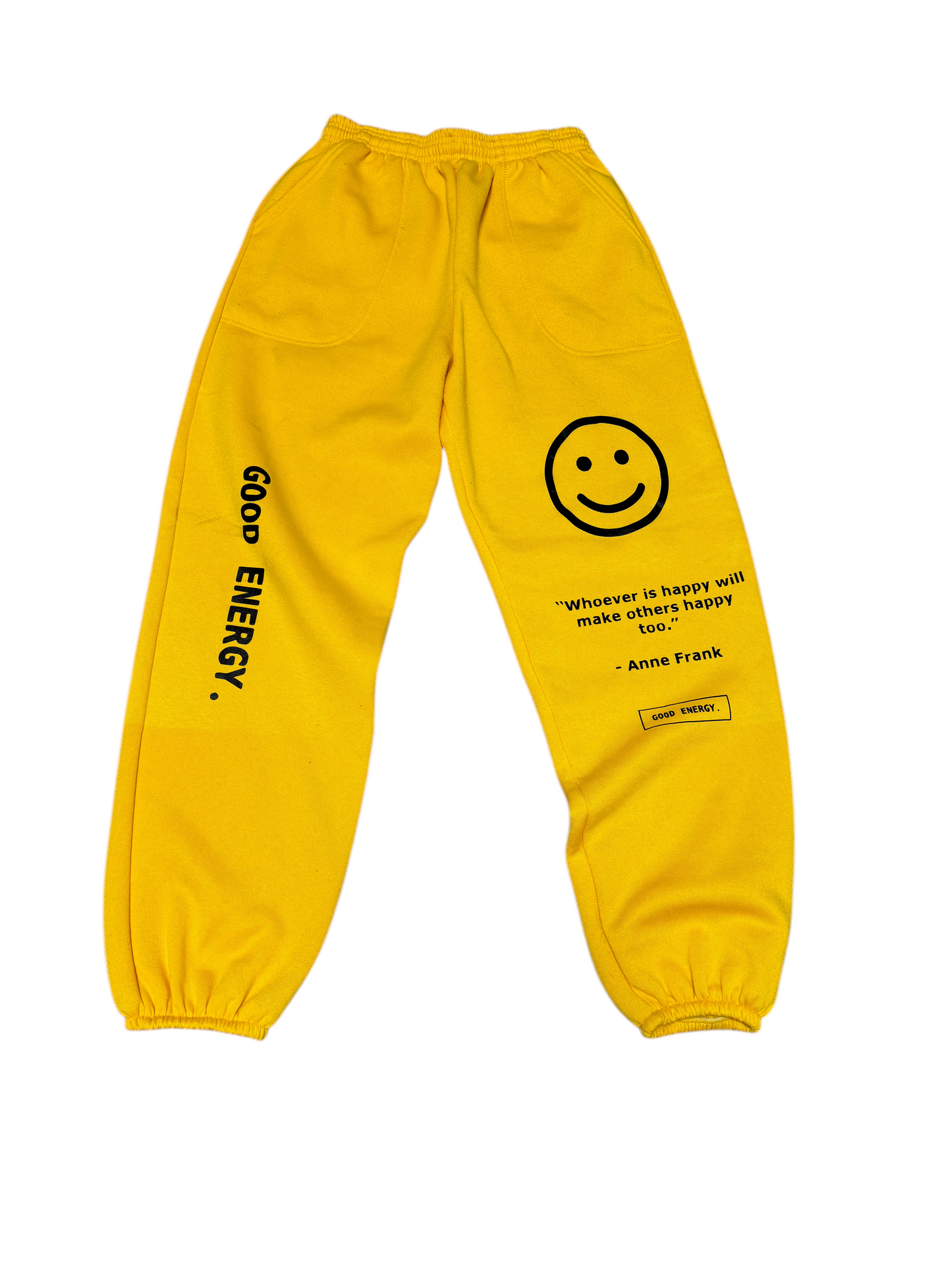 Yellow "Happy" Sweats